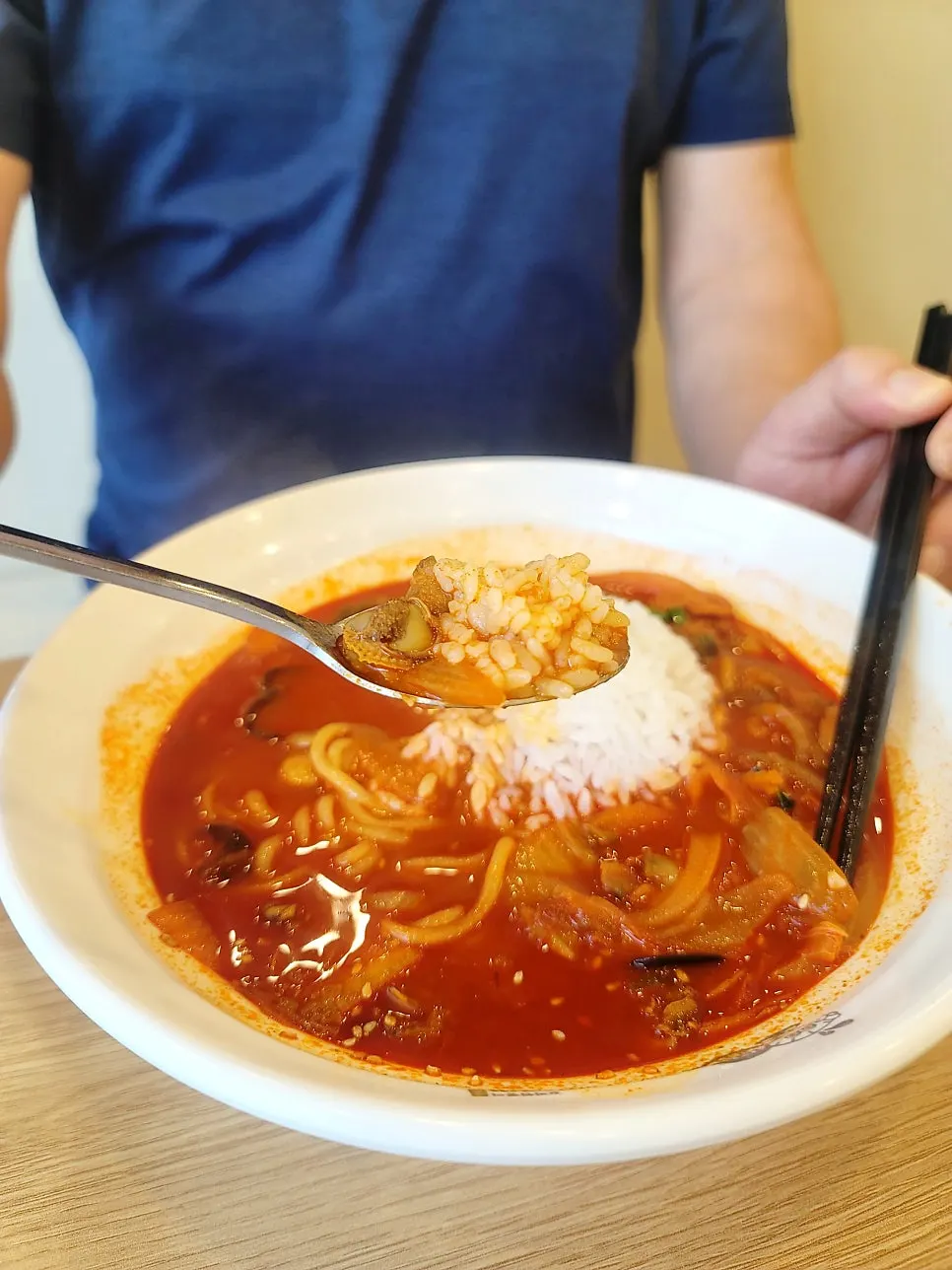 Cockle jjamppong rice loaded with toppings