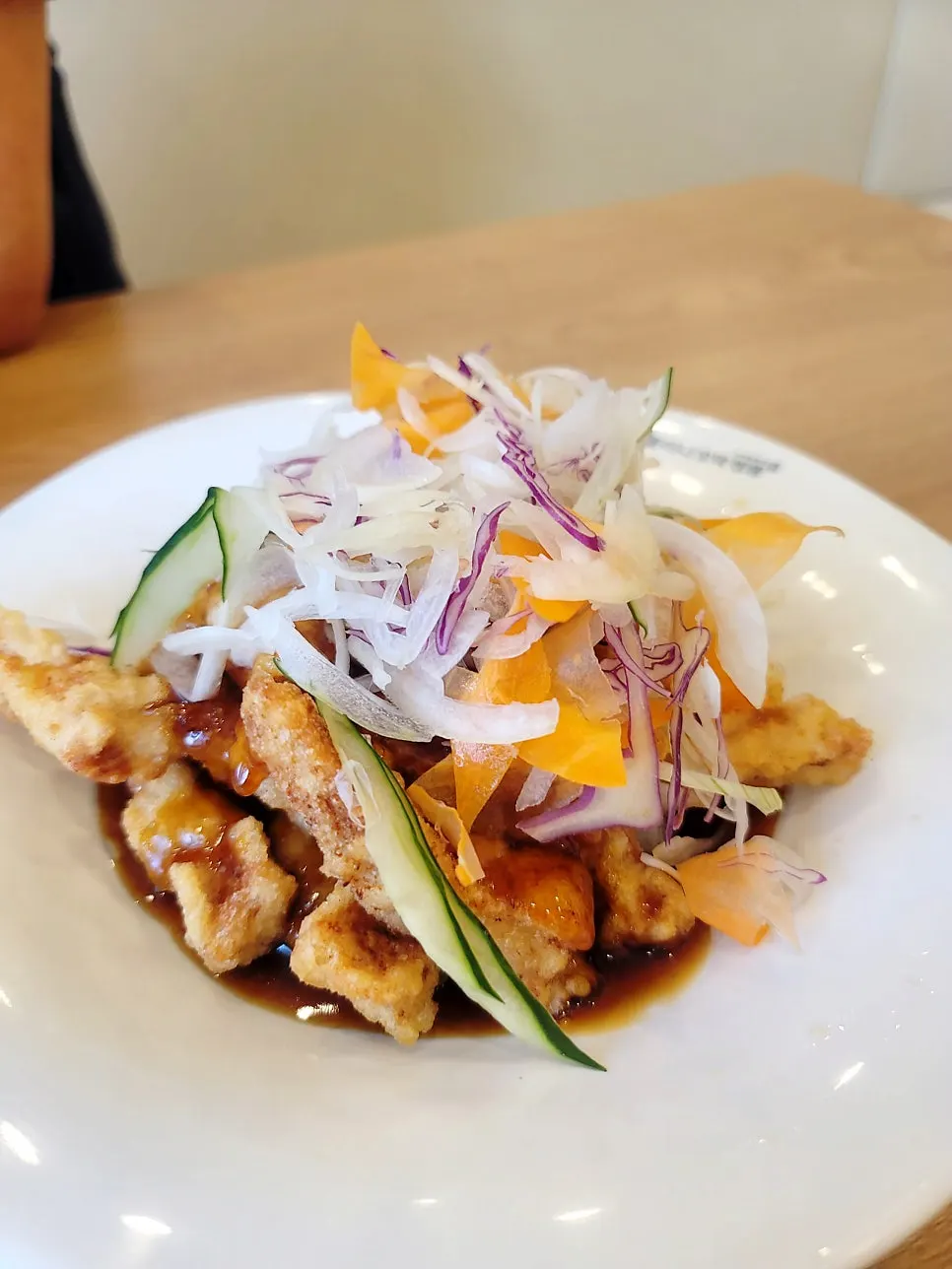 Small tangsuyuk served already covered in sauce