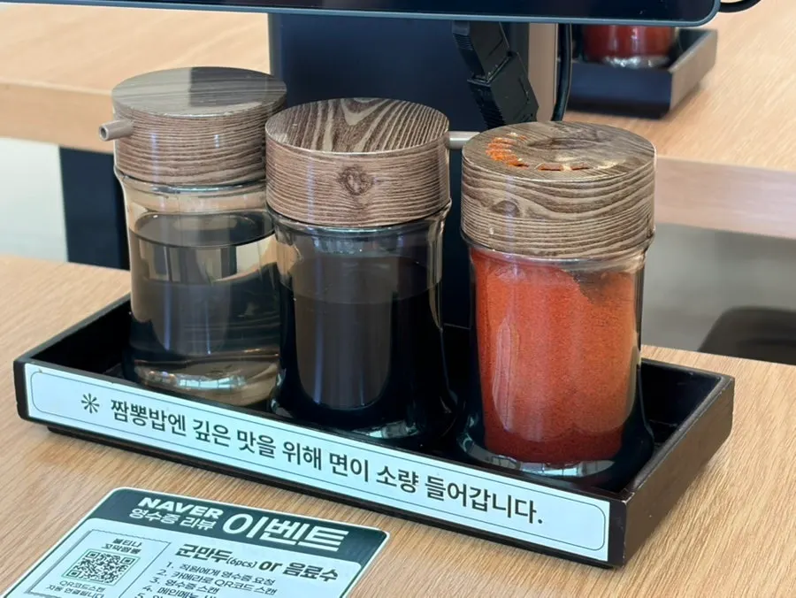 Self-service station and aprons