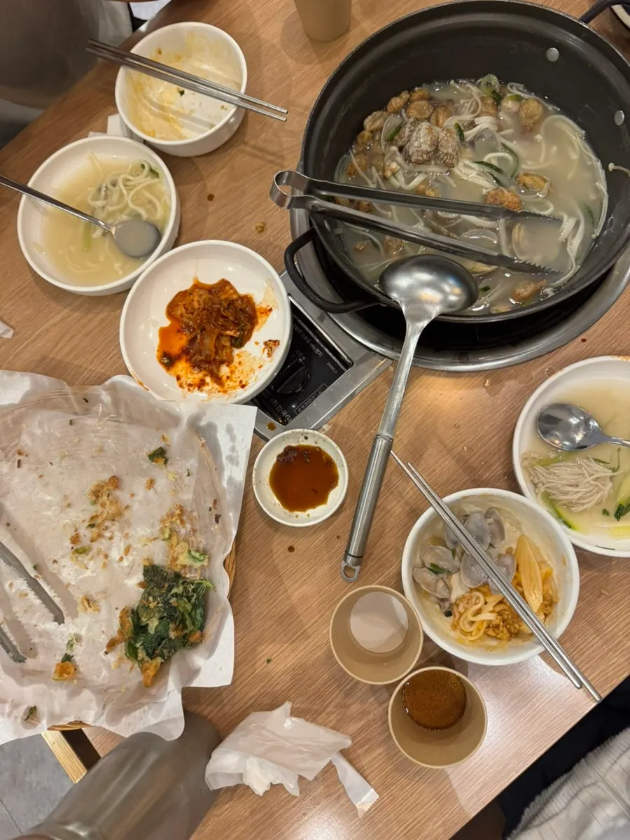 Table after finishing the meal