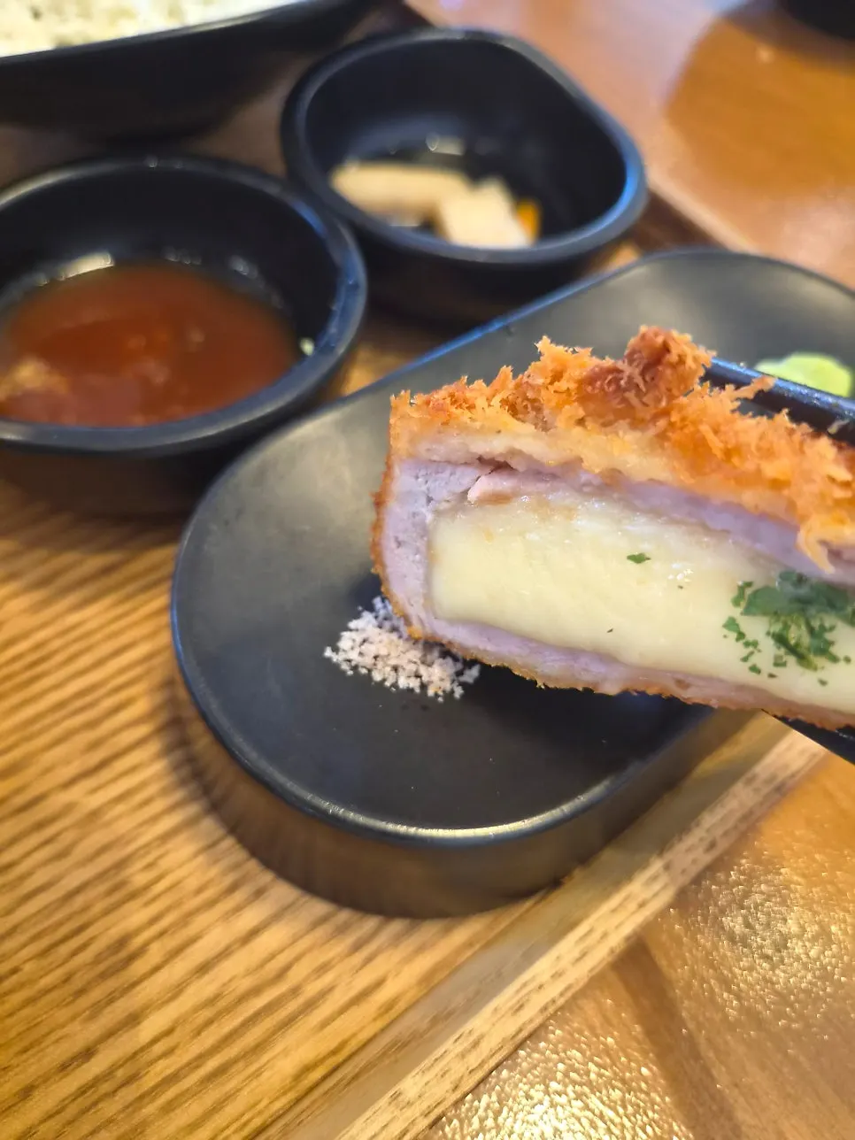 Juicy cheese gatsu