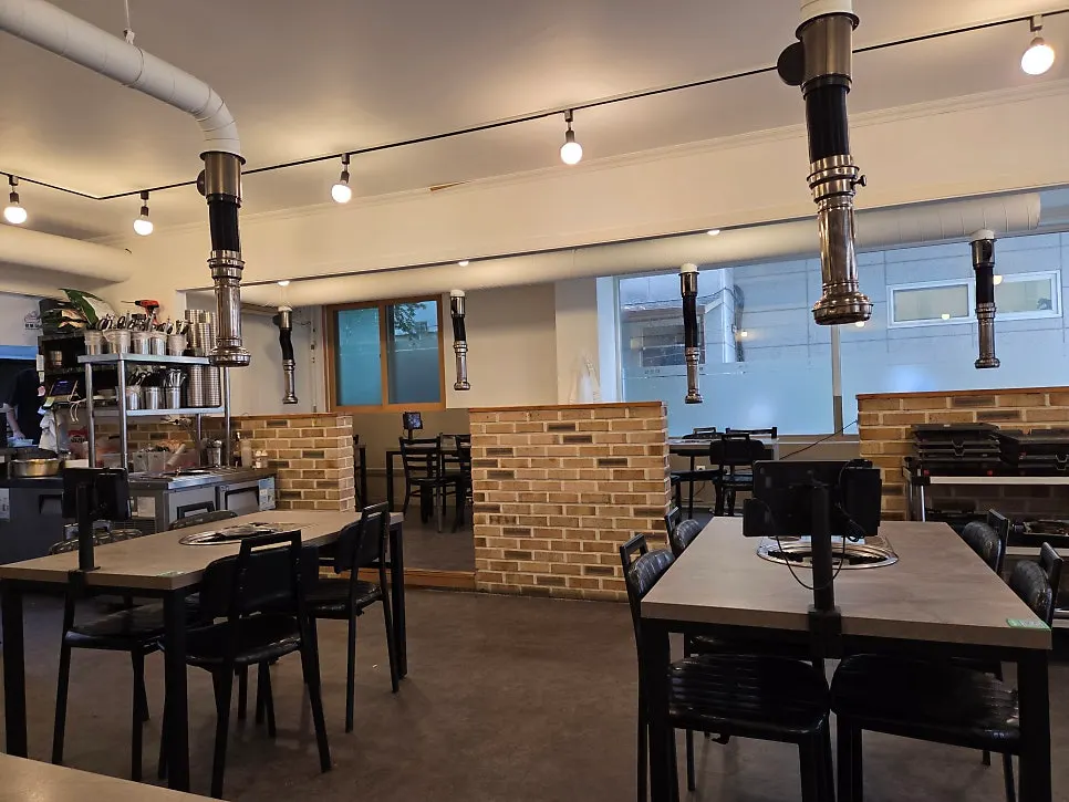 Clean seating inside the restaurant