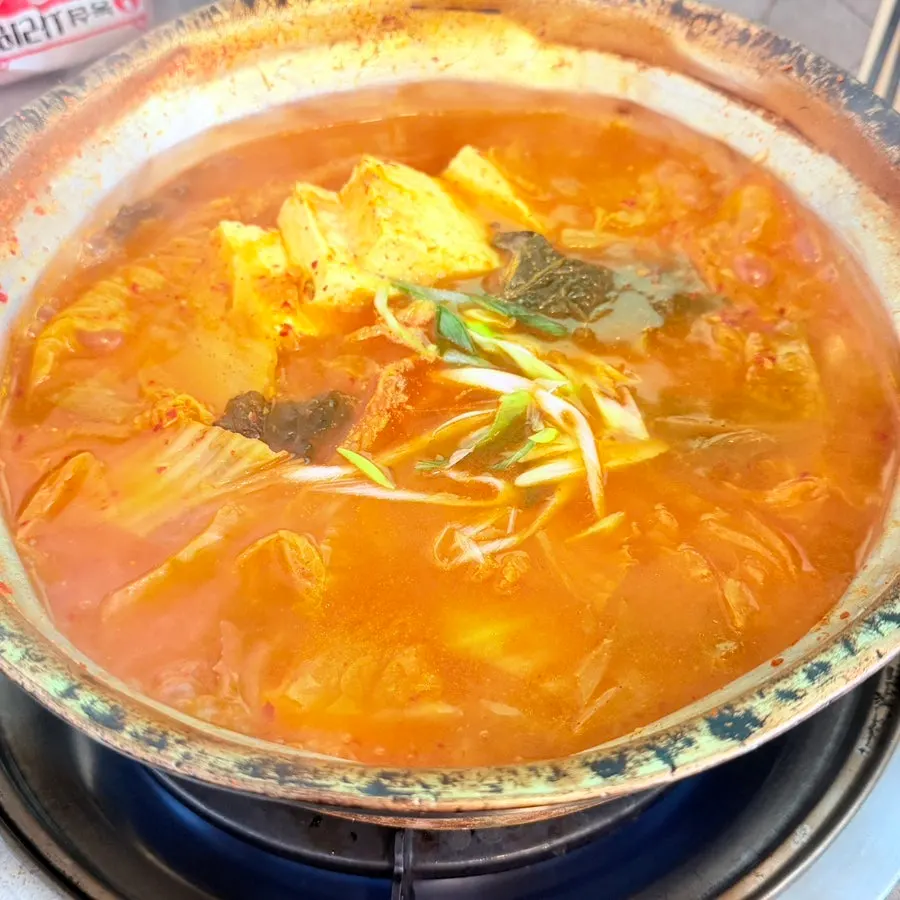 Generous kimchi jjigae with extra add-ins
