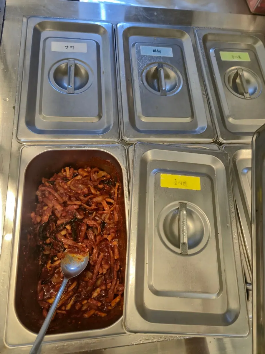 Basic banchan brought to the table