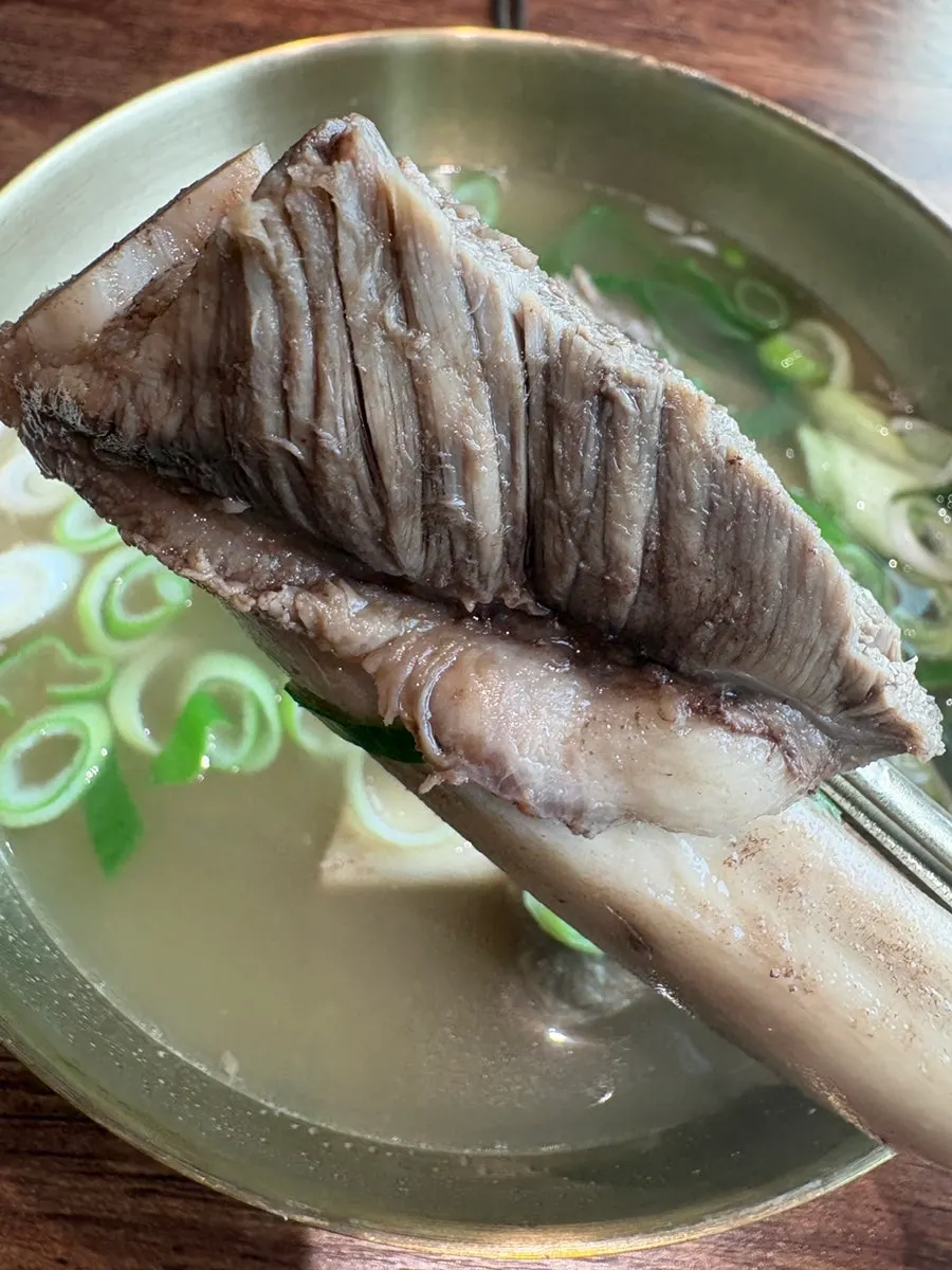 A bowl of galbitang at Naengmyeon Gajun Dongtan Main Branch