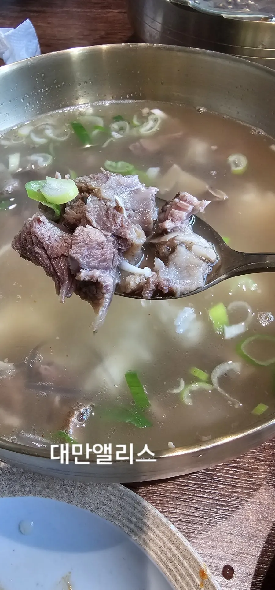 Galbitang served with rice and side dishes