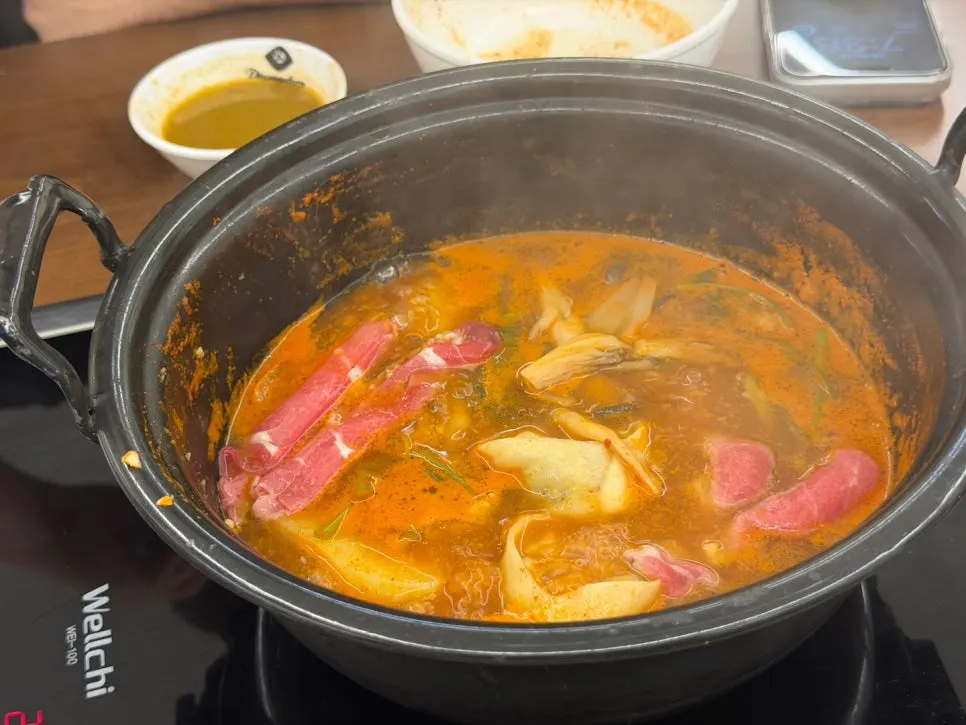 Refilled kimchi with a piece of meat