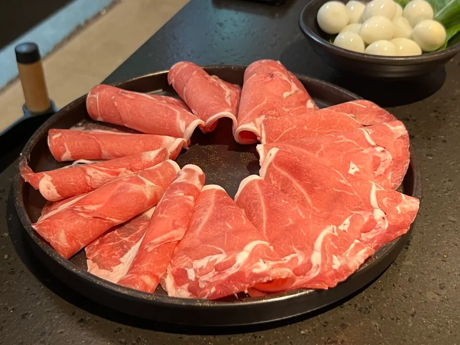 Plate of lamb shoulder at Lao Chongqing Hotpot