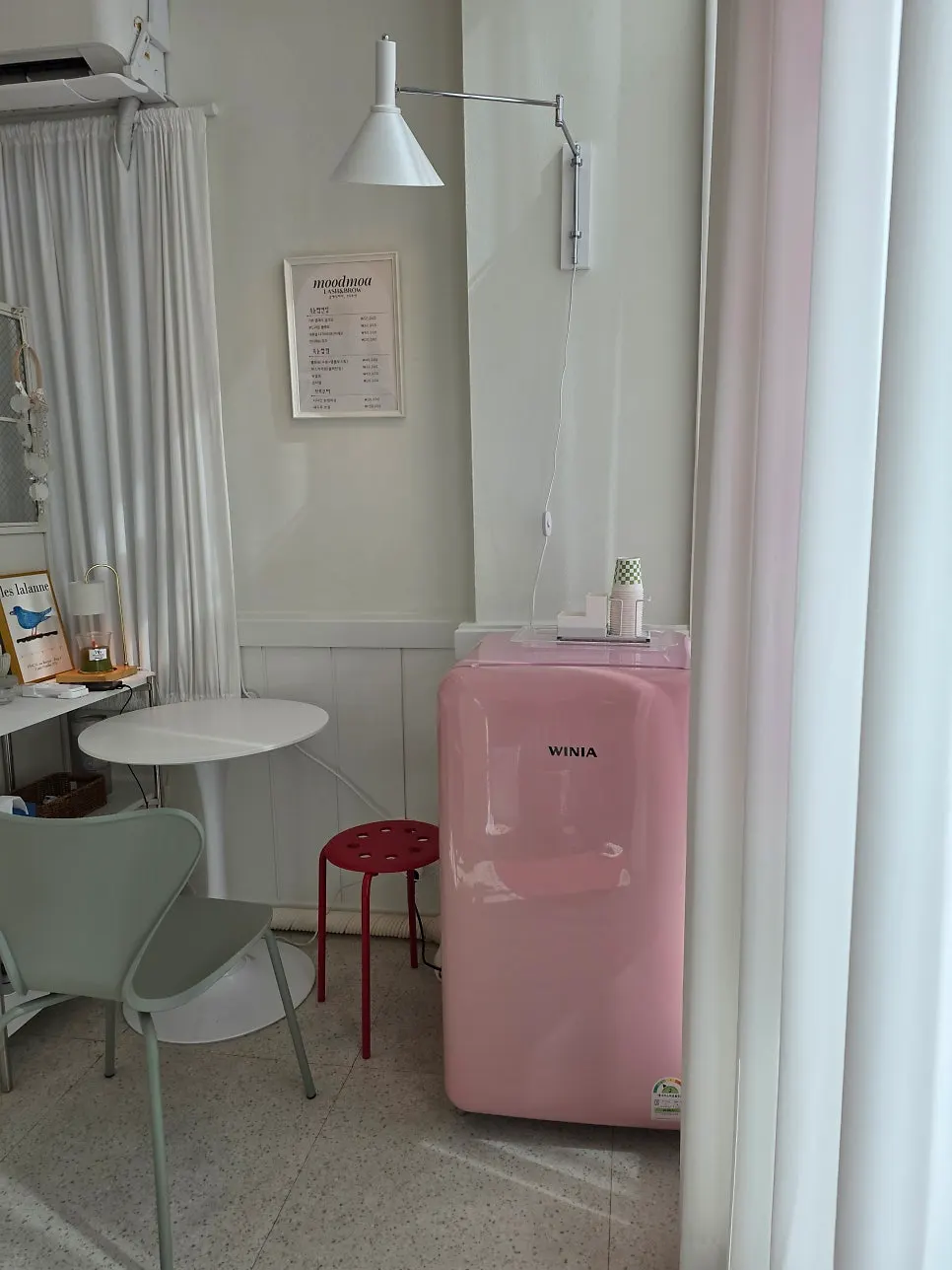 Waiting area inside Moodmoa Lash & Brow