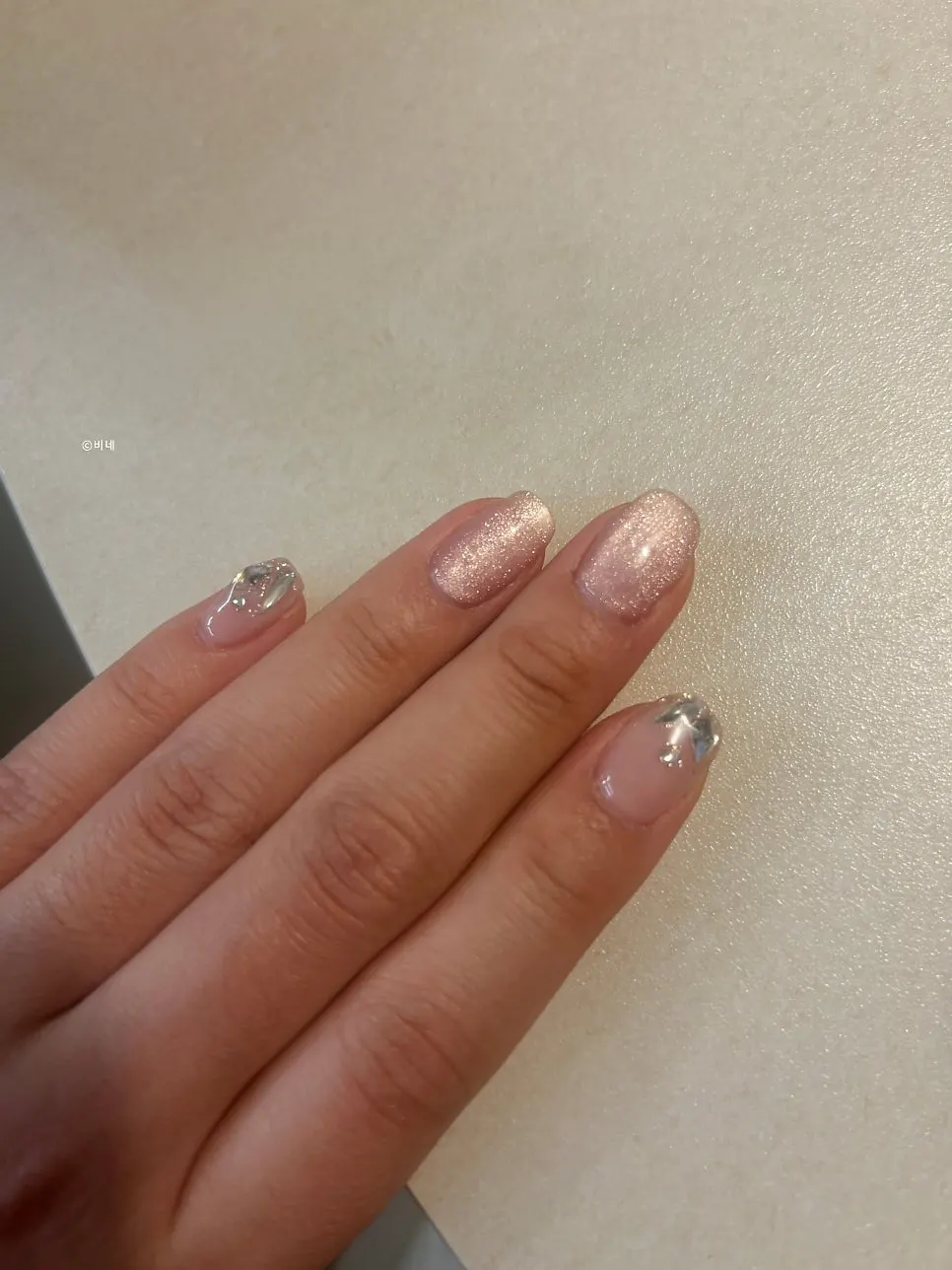 Finished magnetic nail art at Green Nail