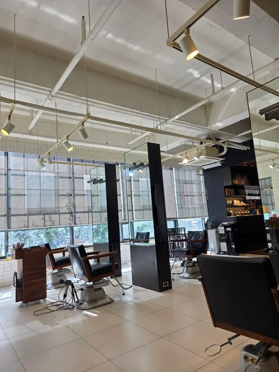Spacious hair salon interior