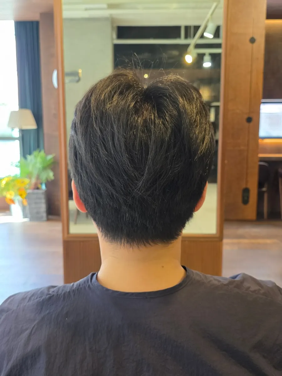 Men’s hair appointment before the first-birthday photo shoot