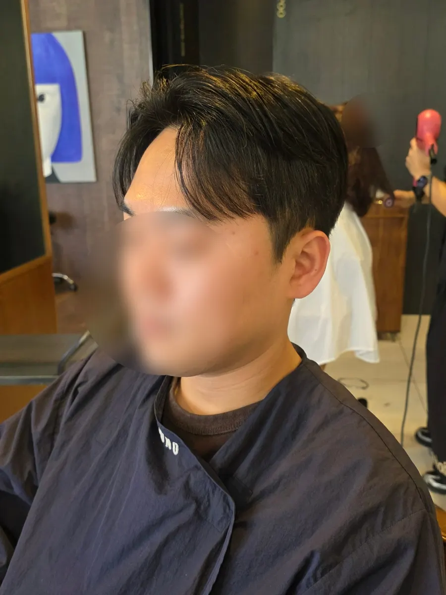 Men’s hairstyle for the first-birthday photo shoot