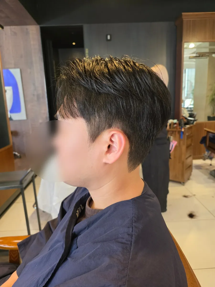 Men’s perm style considering face shape