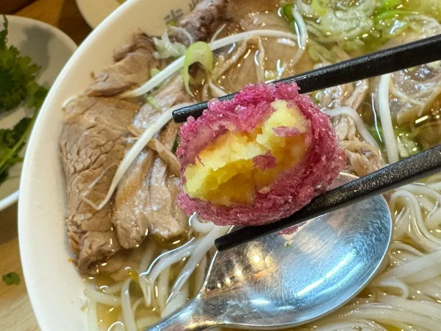 Mibundang potato-wrapped shrimp accompaniment