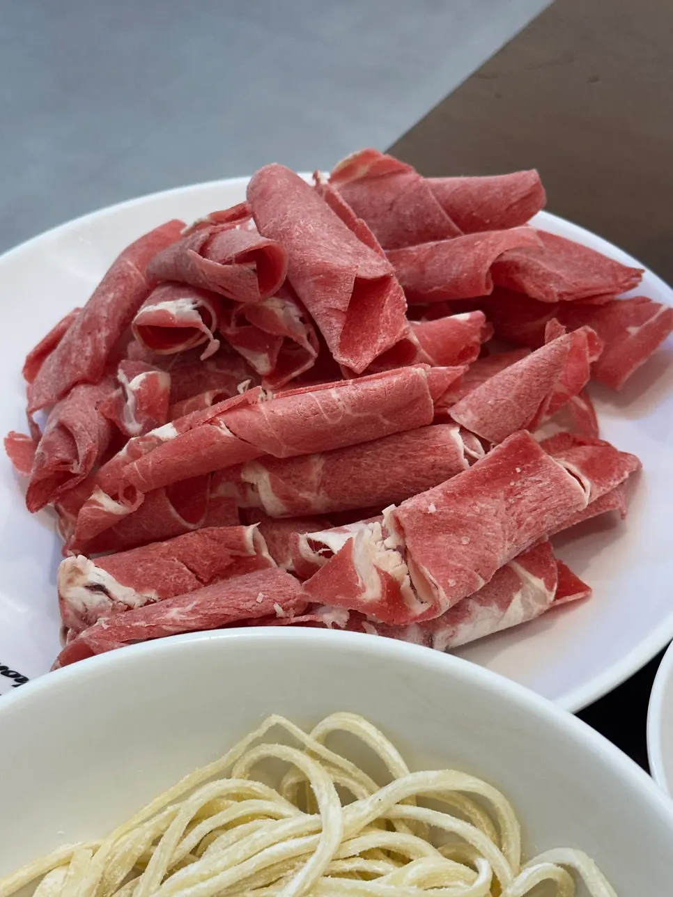 Order with beef shabu and dumpling noodles added