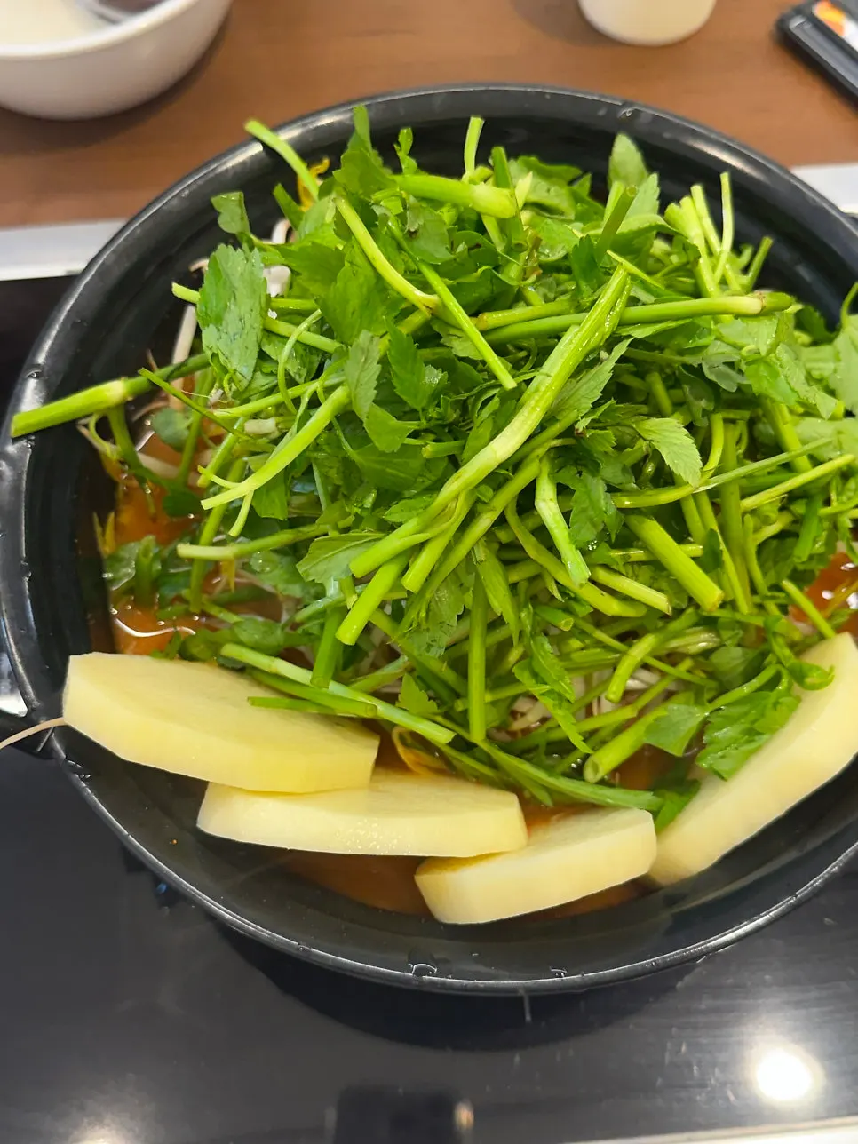 Shabu kalguksu order requiring separate beef add-on