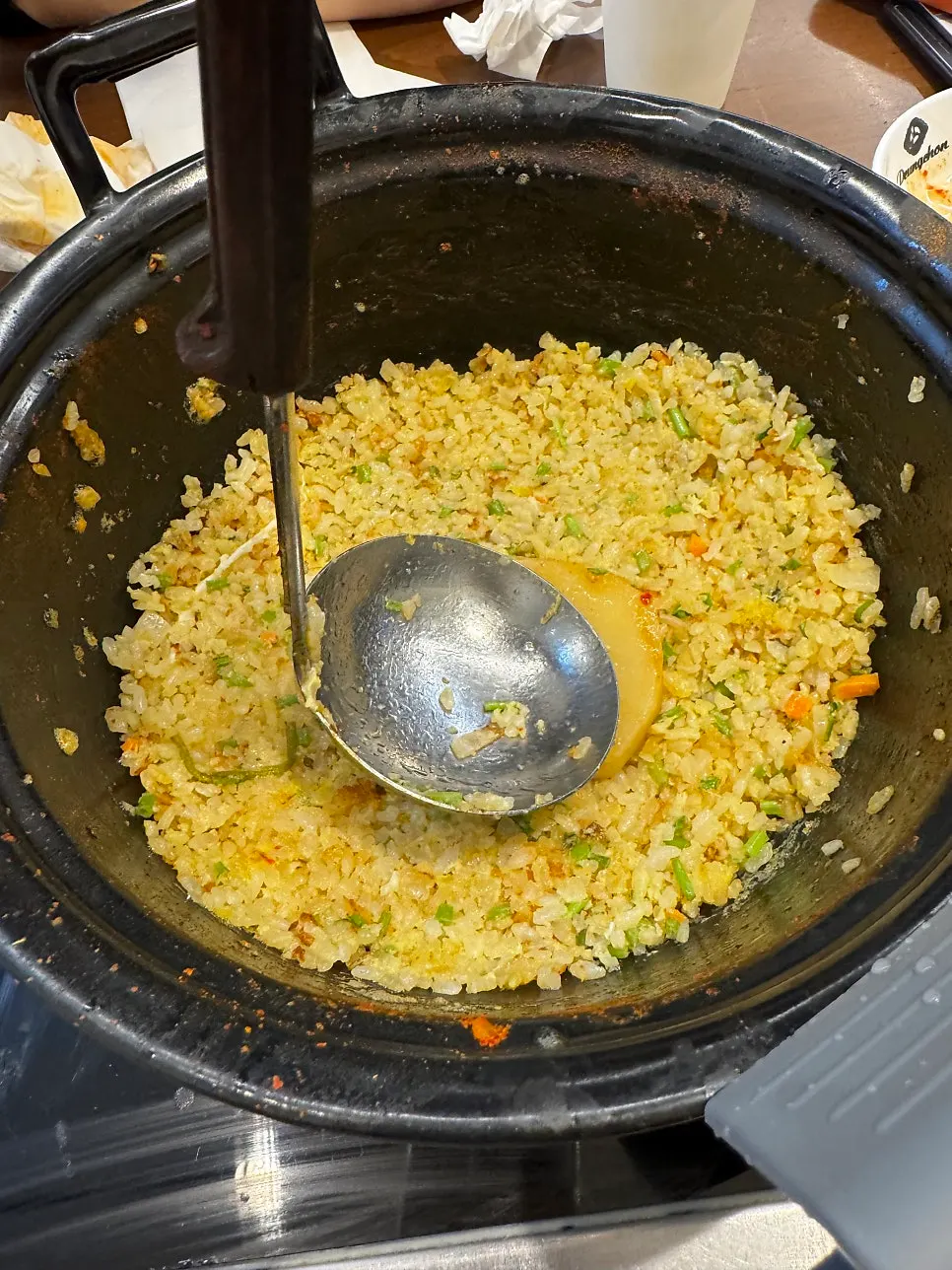 Egg fried rice requested after finishing the kalguksu