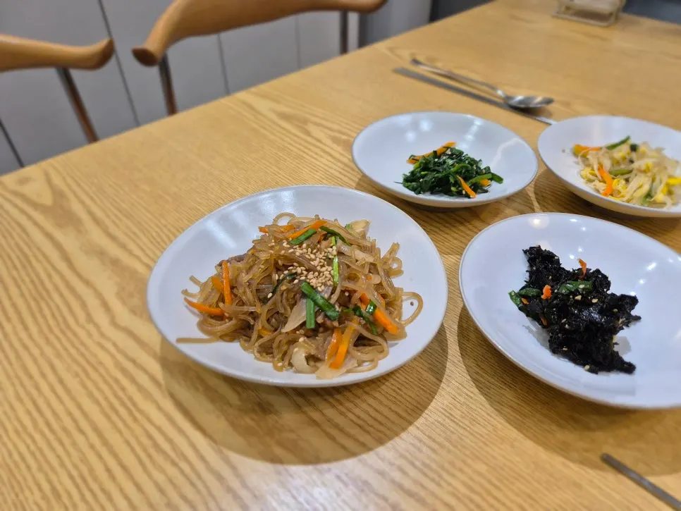 The standard banchan spread