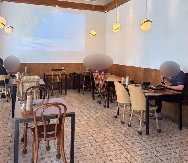 Wood-toned interior of the Kkot Gatsu dining room