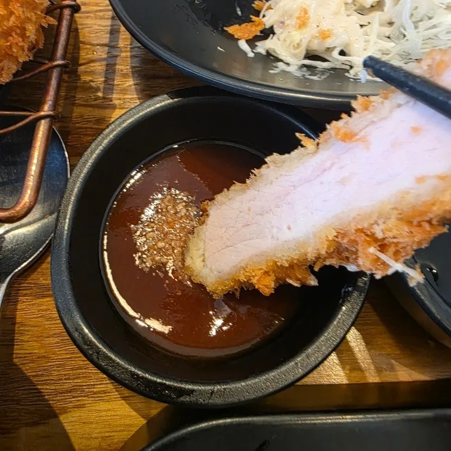 A piece of special top loin cutlet dipped in pork cutlet sauce