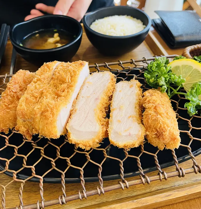 Crispy fried pork loin cutlet