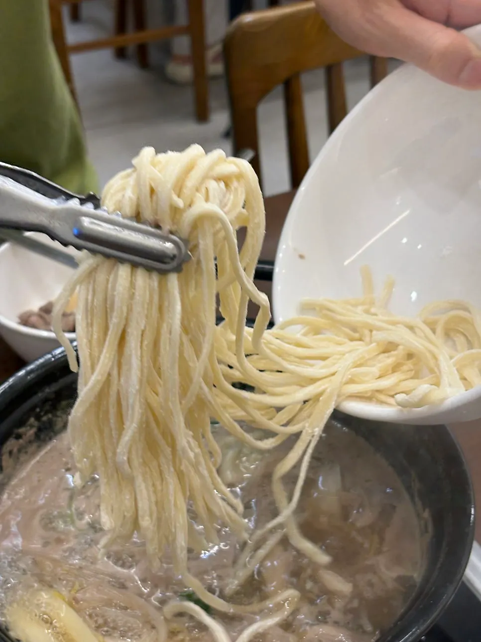 Kalguksu noodles before going into the pot