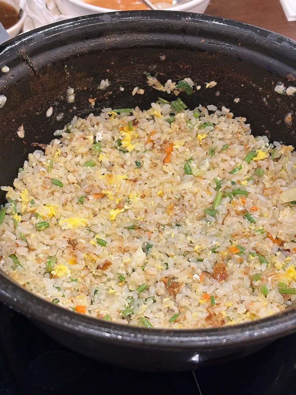 Finished egg vegetable fried rice
