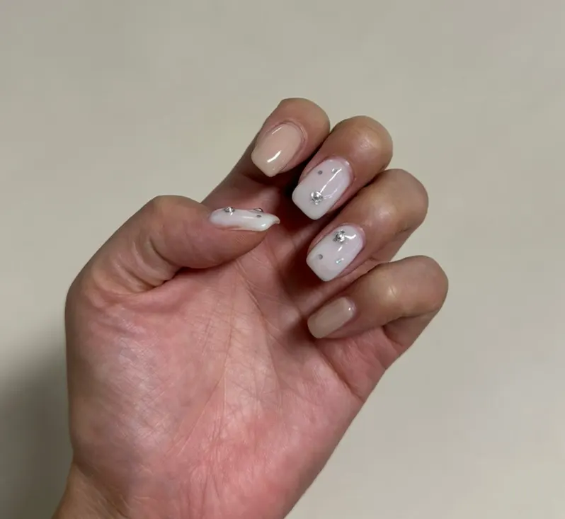 Gel nails done at Green Nail in Hwaseong