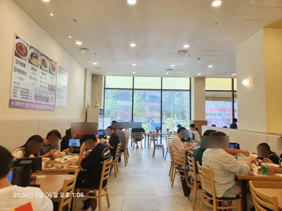 Tables and seating arrangement inside the restaurant