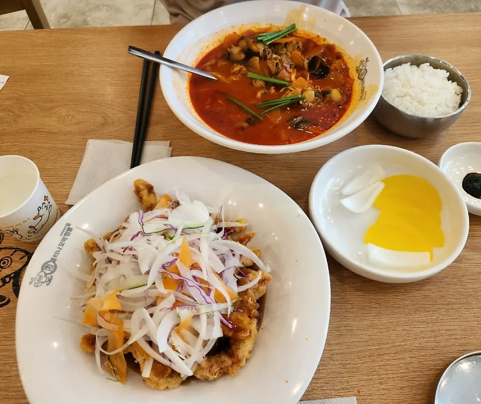 A plate of sweet and crispy tangsuyuk