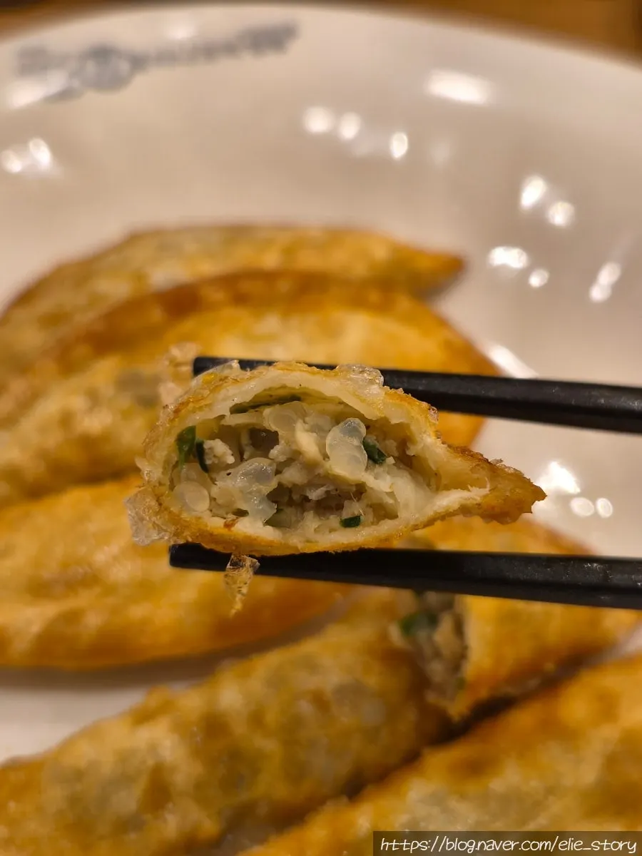 揚げたてでサクサクな焼き餃子の皿