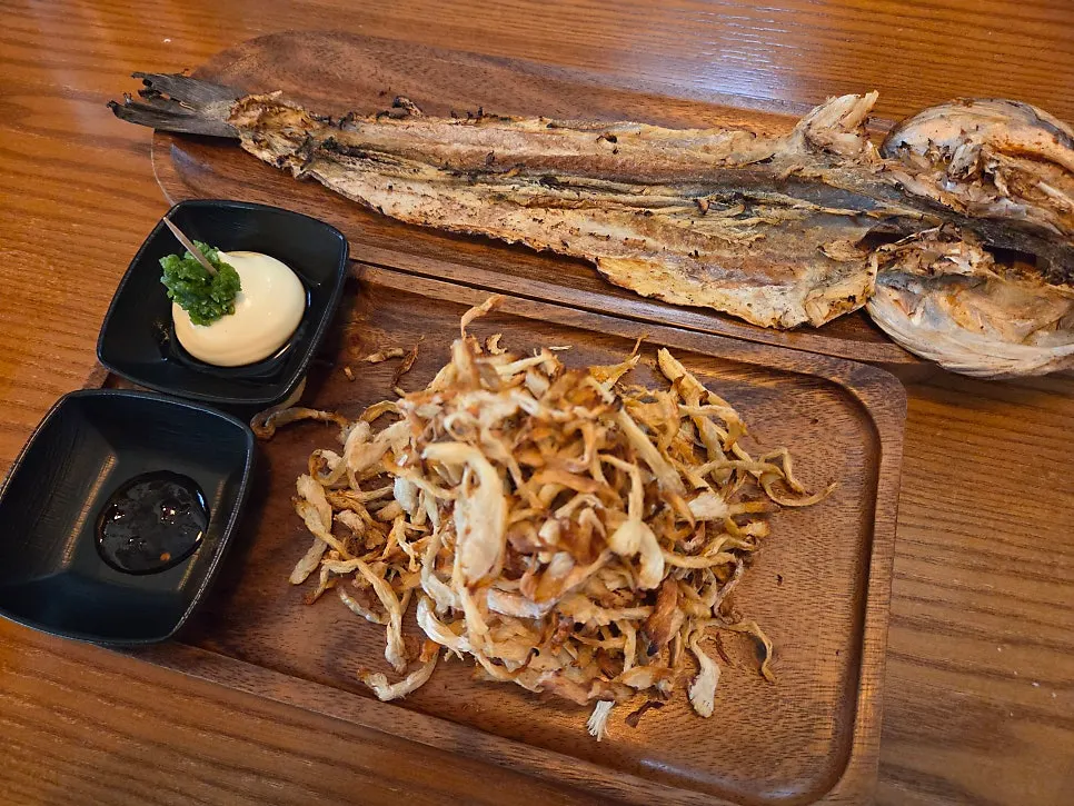 Full spread of the three ordered dishes