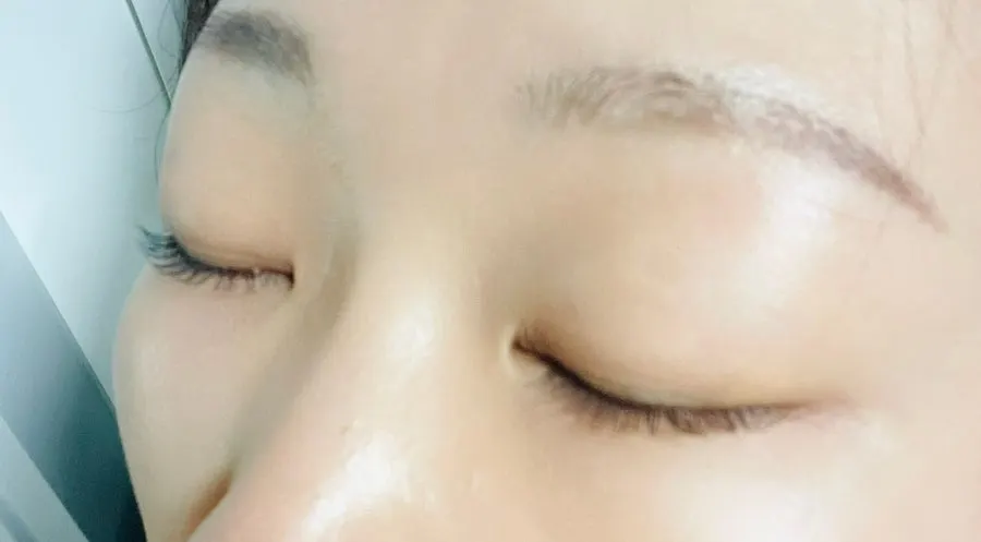 블랙틴팅 케라틴펌 시술 결과