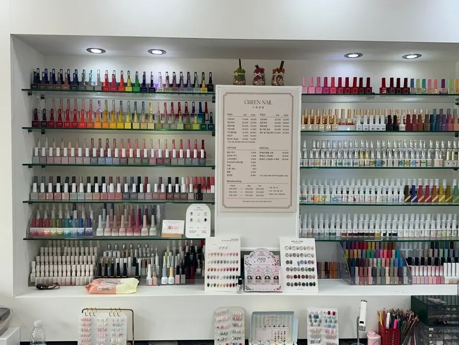 Interior view of Green Nail