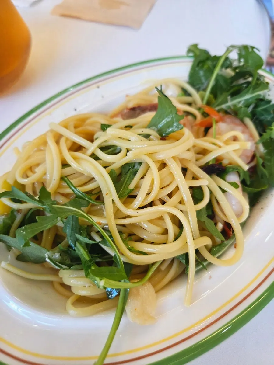 Gamba Aglio e Olio with shrimp