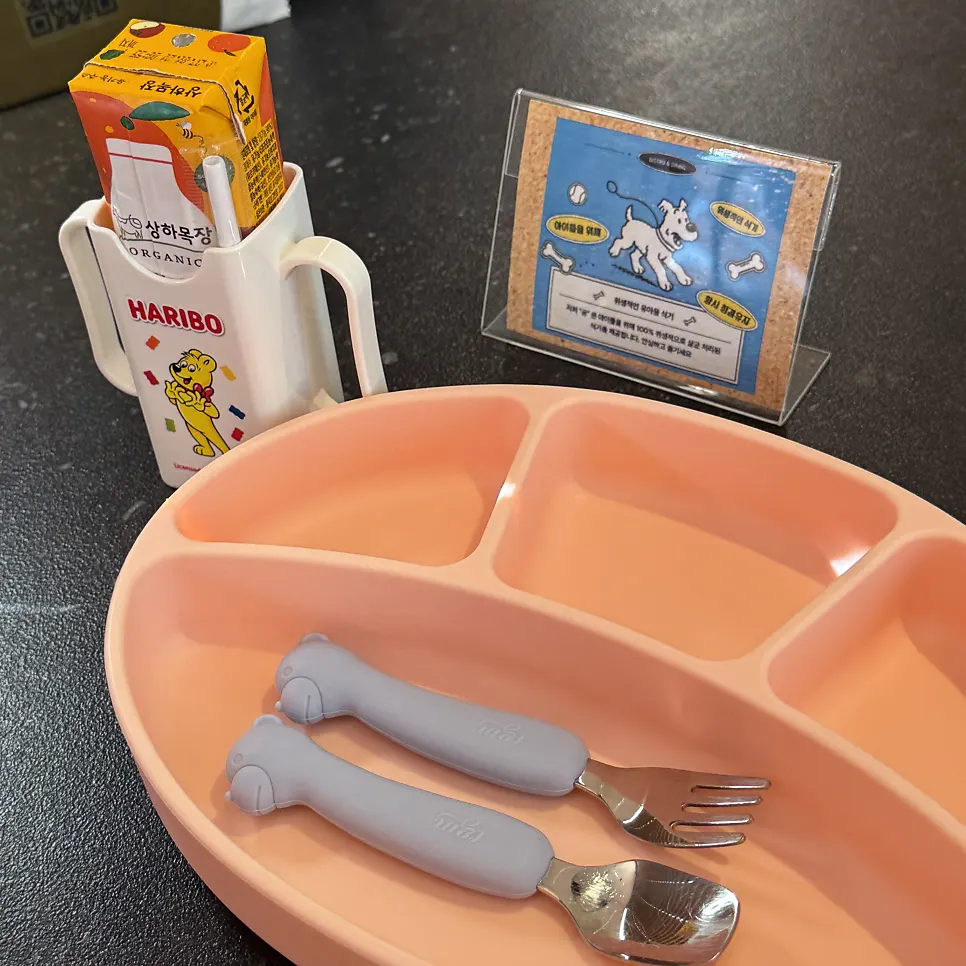 Restaurant interior during a visit with a child