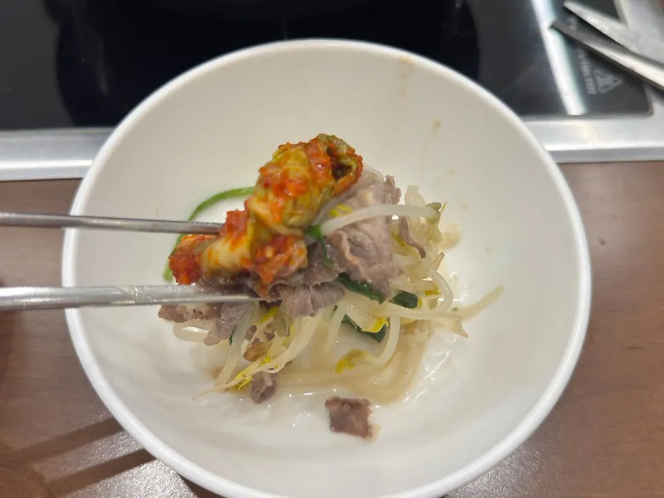 Memorable kimchi after a kalguksu meal