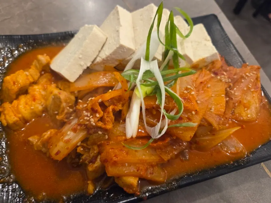 Pork kimchi braise with extra tofu