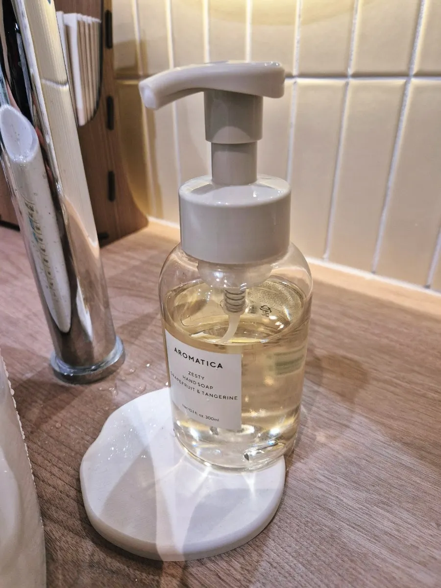 Hand wash provided at the studio