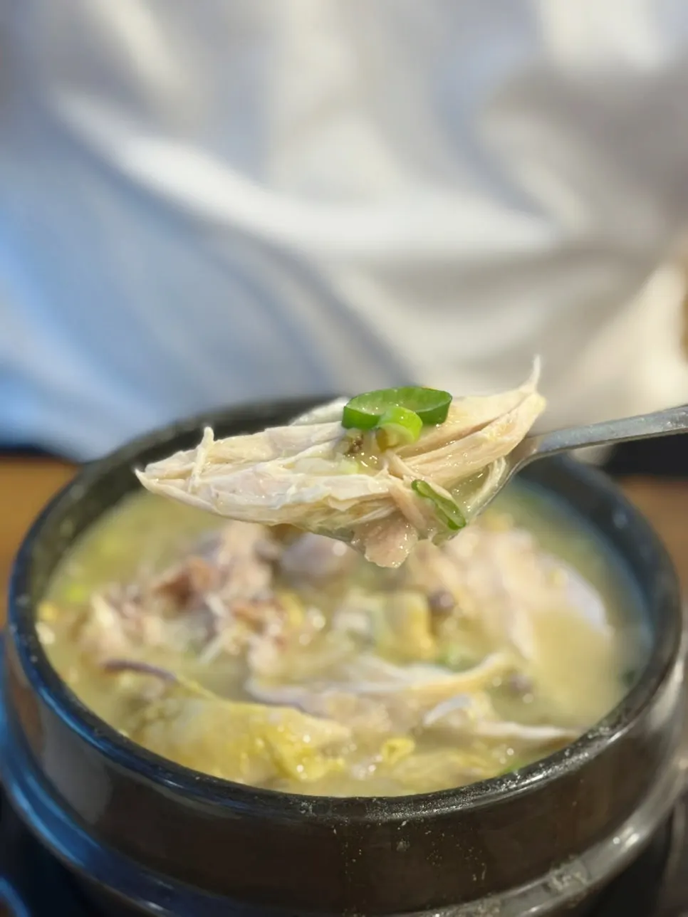 부드러운 닭고기와 찹쌀