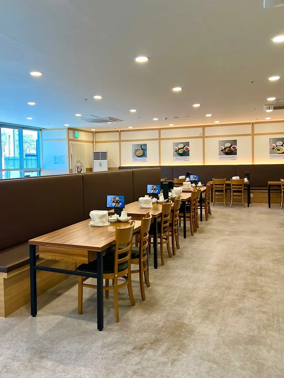 Tables spaced generously apart at Dream Samgyetang