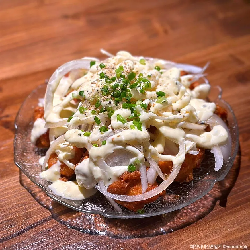 Chicken nanban topped with butter garlic sauce
