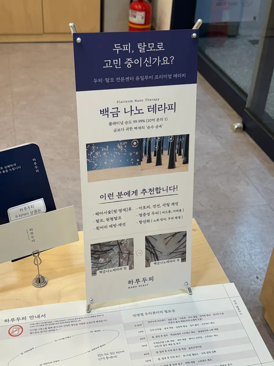 First-visit shampoo samples and therapy information