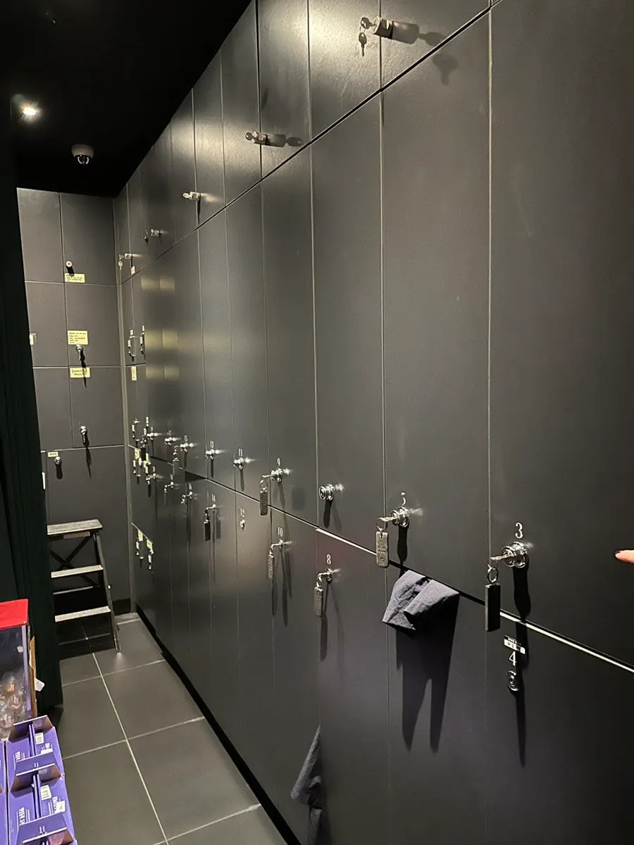 Cabinet where belongings were stored