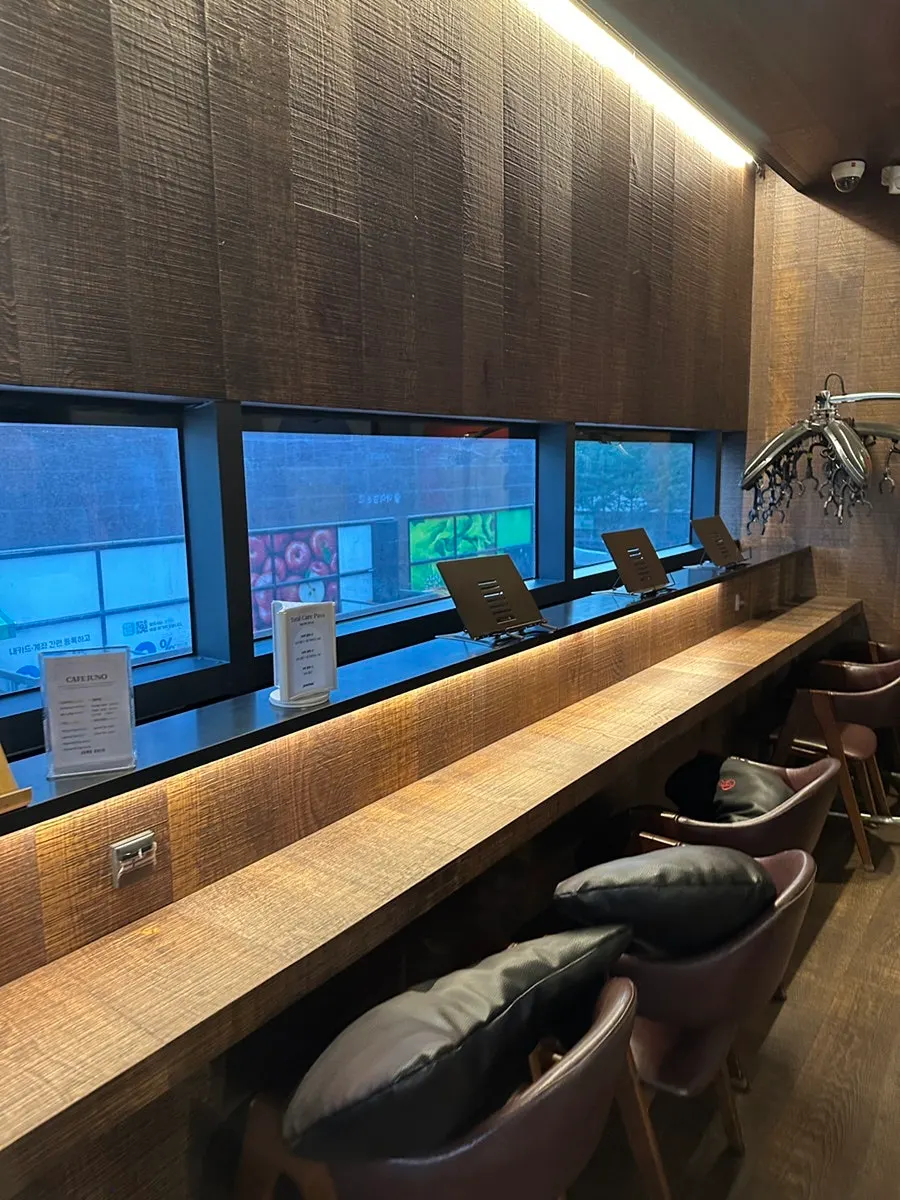 VIP zone with floor-to-ceiling windows