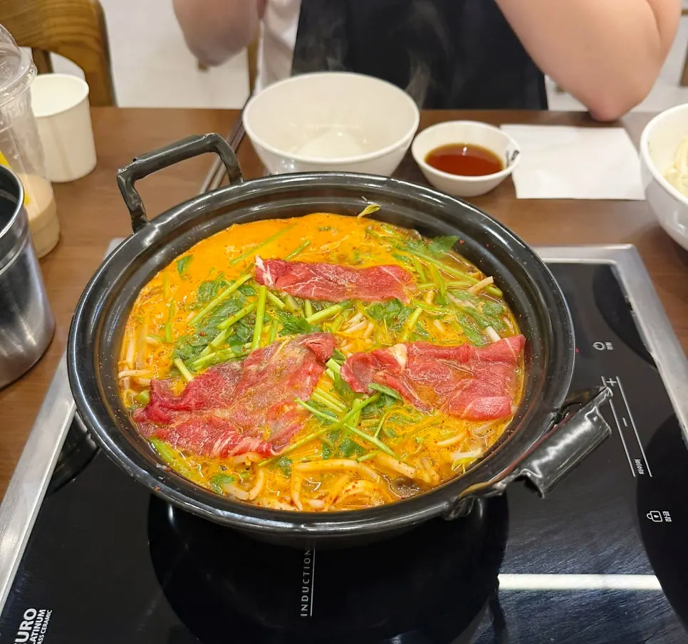 A generous plate of shabu beef
