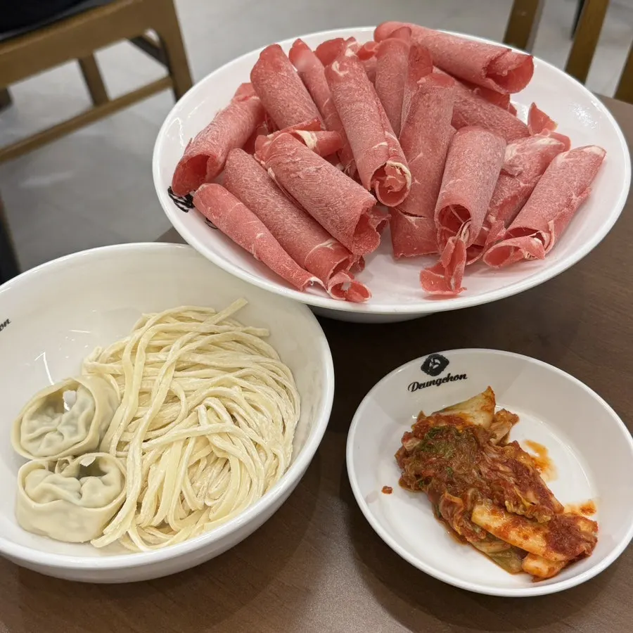 Plate of extra beef ordered for the shabu-shabu