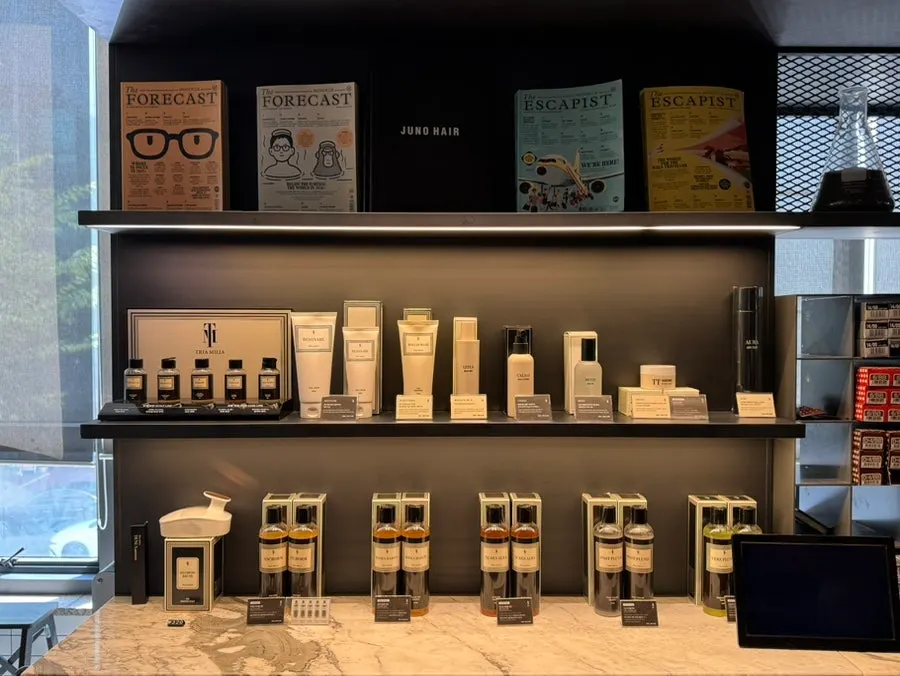 Open hair-product mixing area
