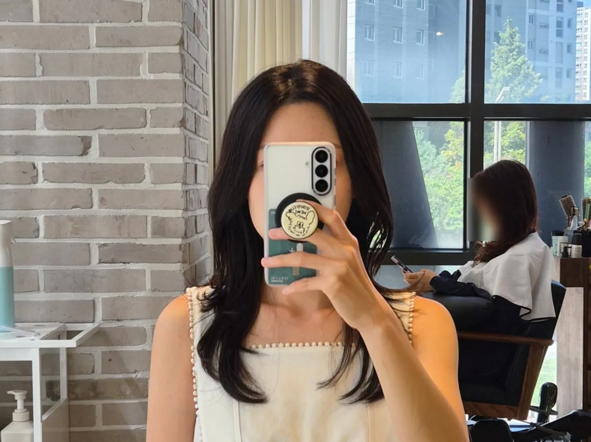 뿌리매직과 옆볼륨펌 완성 헤어스타일